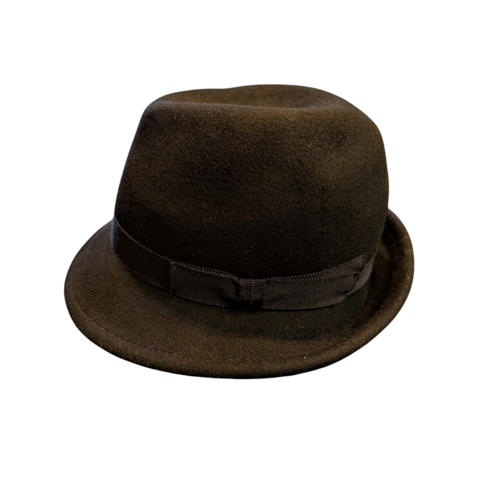 HUGO Hugo Boss Black 100% Virgin Wool Fedora Hat Size Small